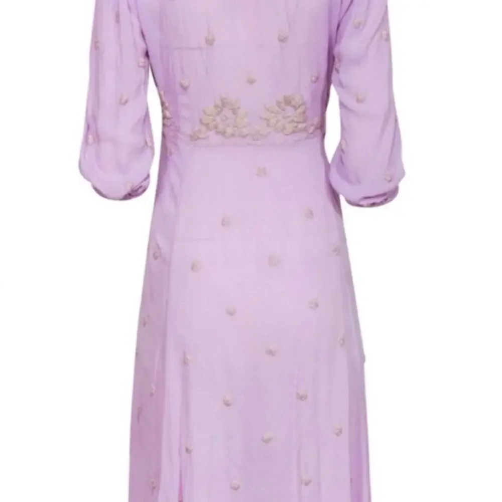 Free People Fable Dusty Lavender Embroidered Maxi Dress